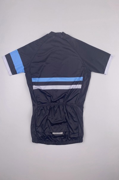 Custom-made short-sleeved cycling shirts Personally designed black quick-drying moisture-wicking road cycling cycling shirts store SKCSCP005 front view